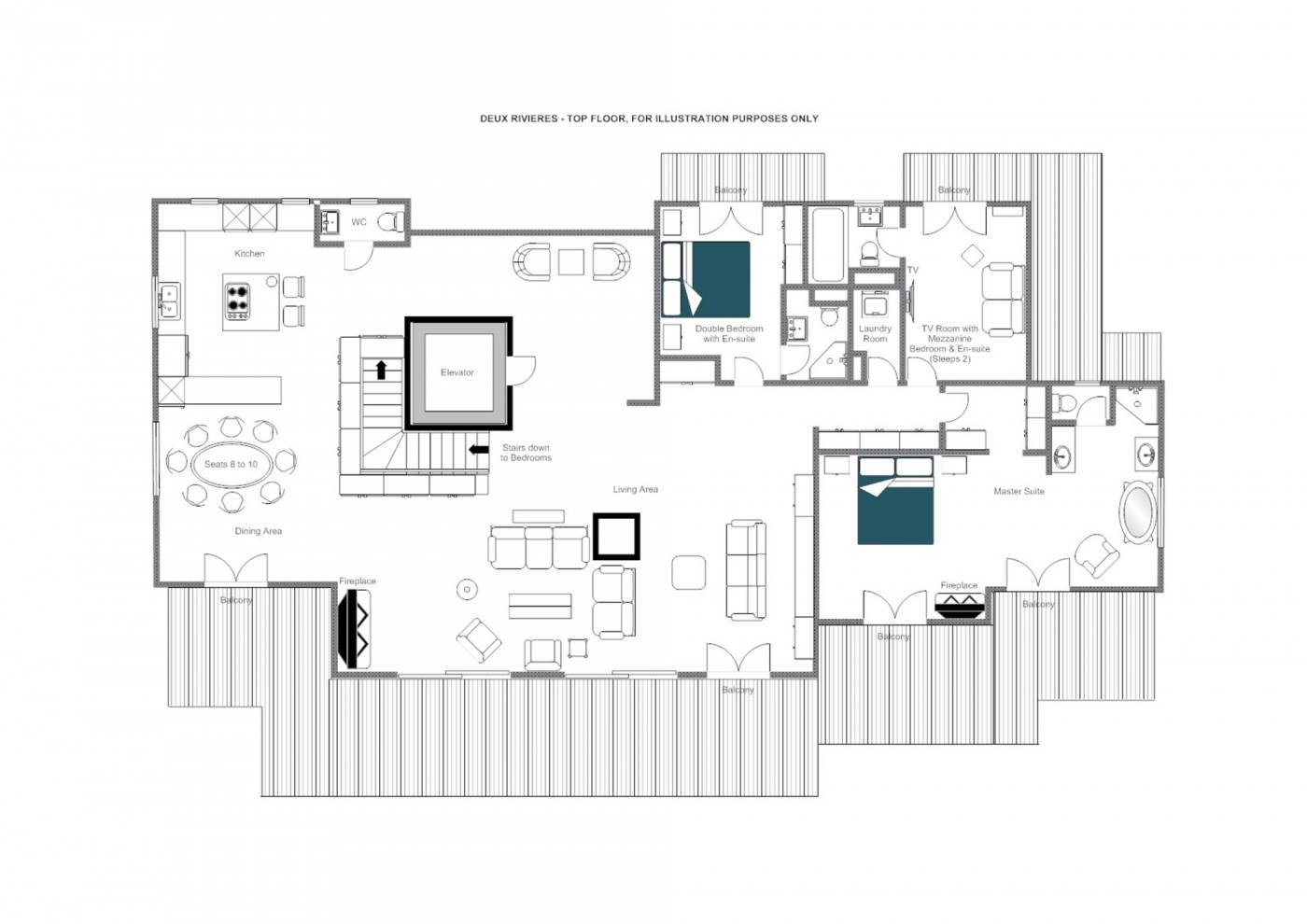 Deux Rivieres Verbier Floor Plan 1